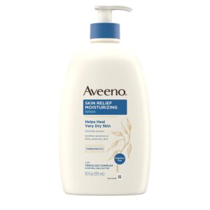 Aveeno Skin Relief 24-Hour Moisturizing Lotion for Sensitive Skin with Natural Shea Butter & Triple Oat Complex