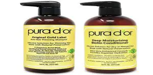 PURA D'OR Biotin Original Gold Label Anti-Thinning (16oz x 2) Shampoo & Conditioner Set